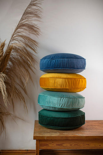 small velvet pouf by bettys home i four spring colours