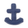 navy blue anchor pillow by bettys home
