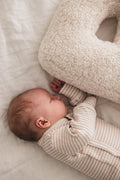 Boucle Letter Cushion B by Bettys Home with newborn baby 4