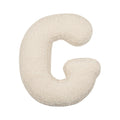 Boucle Letter Cushion G Teddy Letter Pillow by Bettys Home on white background kids deco idea