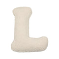 Boucle letter cushion L teddy pillow by bettys home on white background