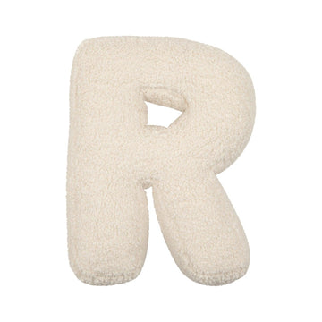 boucle letter cushion R teddy pillow by bettys home birthday gift idea