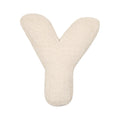 boucle letter cushion Y teddy pillow by bettys home