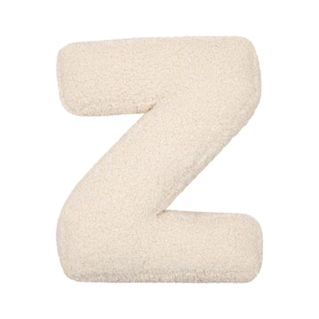 boucle letter cushion Z teddy pillow by bettys home