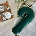 christmas candy cane cushion green by bettys home on chair as bedroom Christmas decoration. candy cane pillow