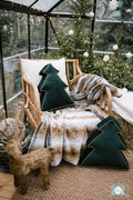 Christmas Tree Cushion Green by Bettys Home in greenhouse as christmas decoration