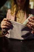 corduroy pouches in lavender by bettys home b