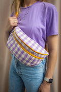 Hip Pack City | Fanny Pack | Gingham | Lilac - www.bettyshome.com