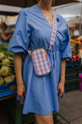 Phone Pouch | Gingham | Lilac - www.bettyshome.com
