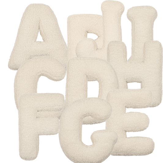 Set of 10 Boucle Letter Cushion - teddy cushion promo set