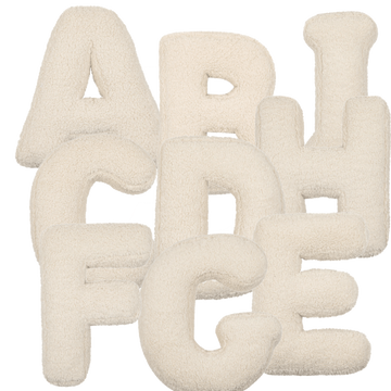Set of 9 Boucle Letter Cushion - teddy cushion promo set