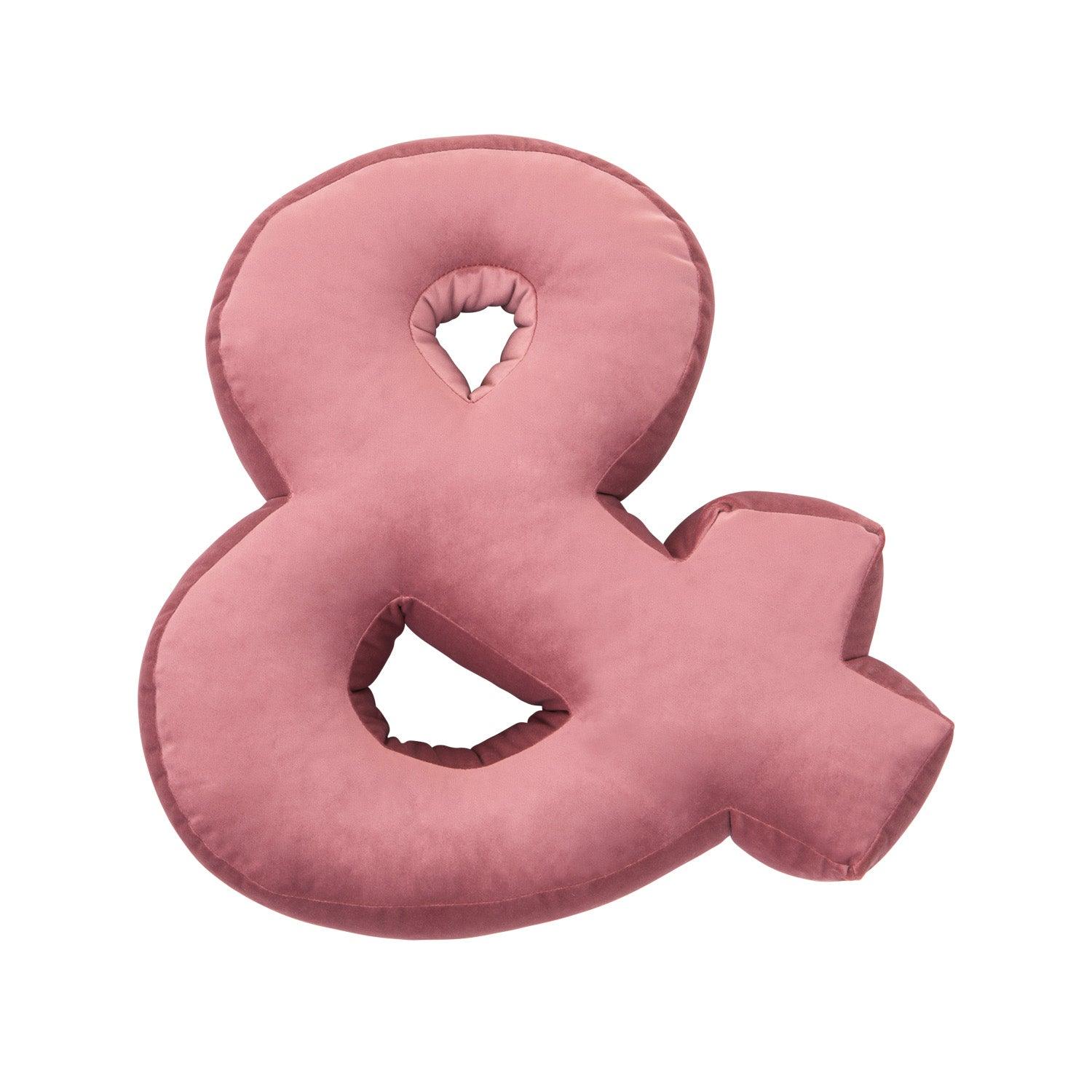 Velvet Letter Cushion & pink by Bettys Home. Xmas presents for 1 years old. Holiday present for boyfriend