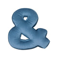 Velvet Letter Cushion & blue by Bettys Home front side. Meaningful valentine's gifts for her.