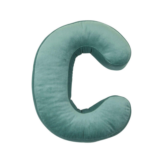 Velvet Letter Cushion C mint by Bettys Home. Xmas gift ideas for coworkers. Christmas gift ideas