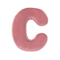velvet letter cushion c in old rose pink by betty's home