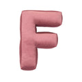 velvet letter cushion f old rose pink by bettys home