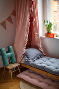 cotton canopy by bettys home over the bed near to velvet letter cushion H mint