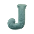 velvet letter cushion j mint by bettys home