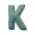 velvet letter cushion k mint by bettys home