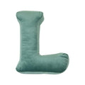 velvet letter cushion l mint by bettys home