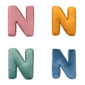 velvet letter cushion n in four colours by bettys home