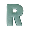 velvet letter cushion r mint by bettys home