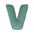 velvet letter cushion v mint by bettys home