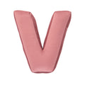 velvet letter cushion v old rose pink by bettys home