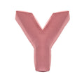 velvet letter cushion y old rose pink by bettys home