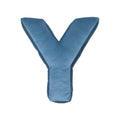 velvet letter cushion y blue by bettys home