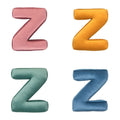 velvet letter cushion z in four colours by bettys home
