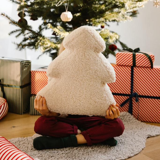 Bouclé-Weihnachtsbaumkissen