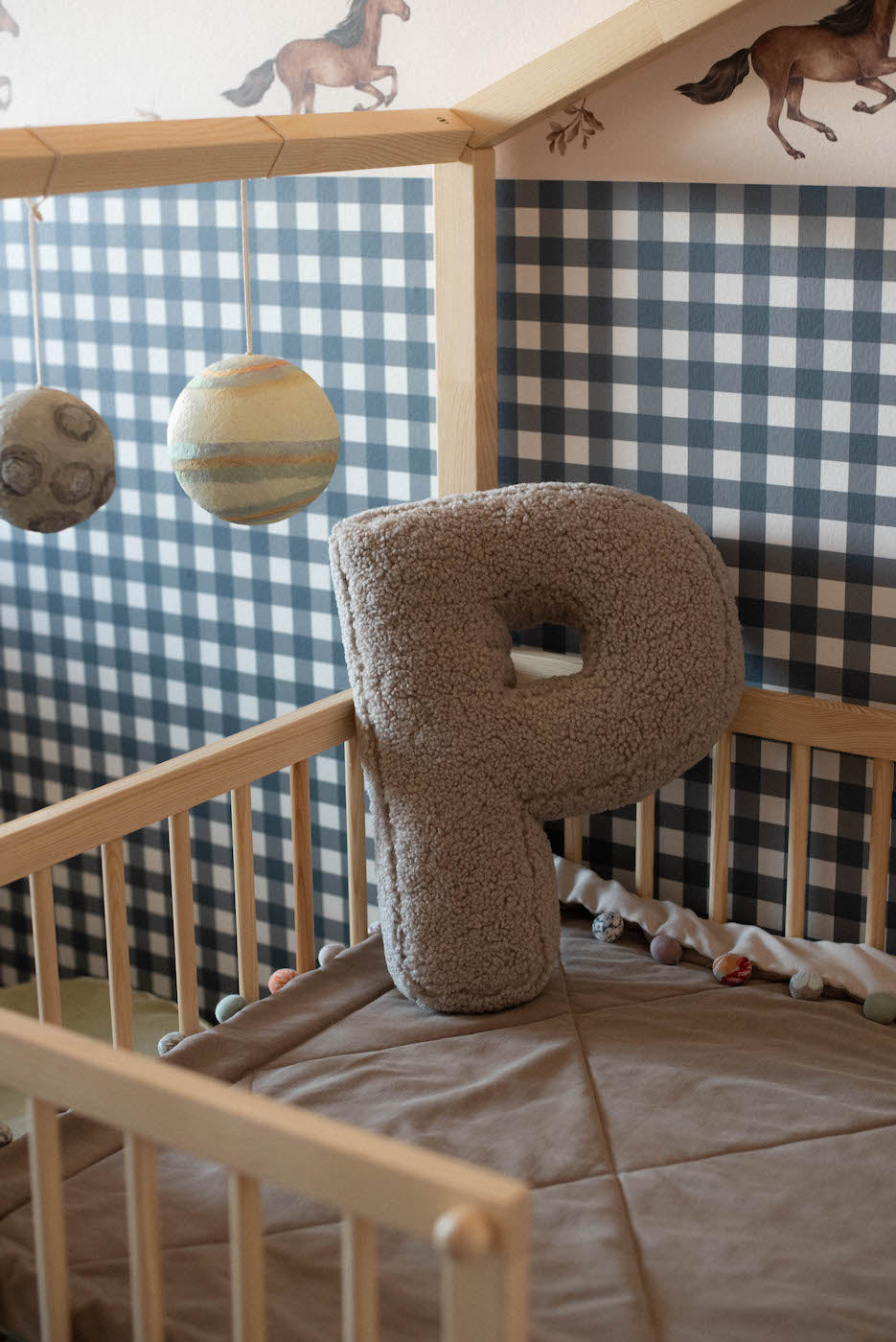 boucle letter cushion P by bettys home. deco pillow kids gift idea. kids room decoration