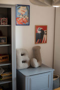 boucle letter cushion mocha by bettys home. kids room deco idea. teddy cushion mocha