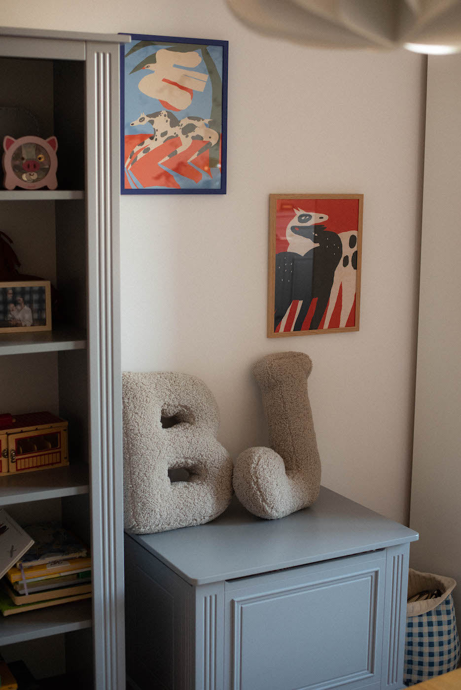 boucle letter cushion mocha by bettys home. kids room deco idea. teddy cushion mocha