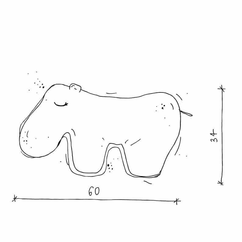 Cushion Hippo yellow