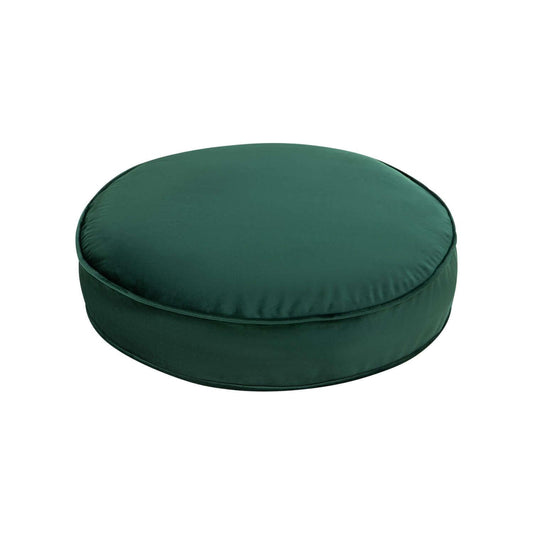 Small Velvet Pouf Green front