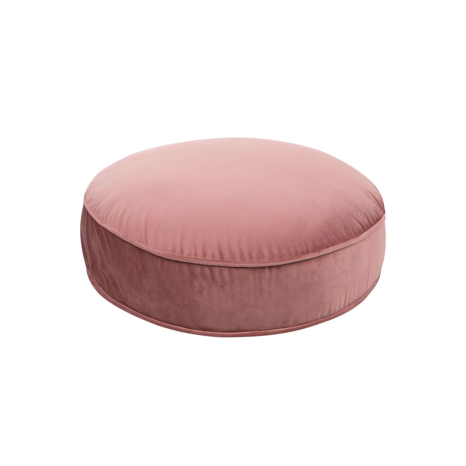 Kleiner Samt Pouf Altrosa
