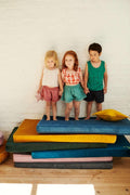 Velvet Mattress, soft floor play mat in vintage pink, dusty rose velvet mat for kids room by bettys home