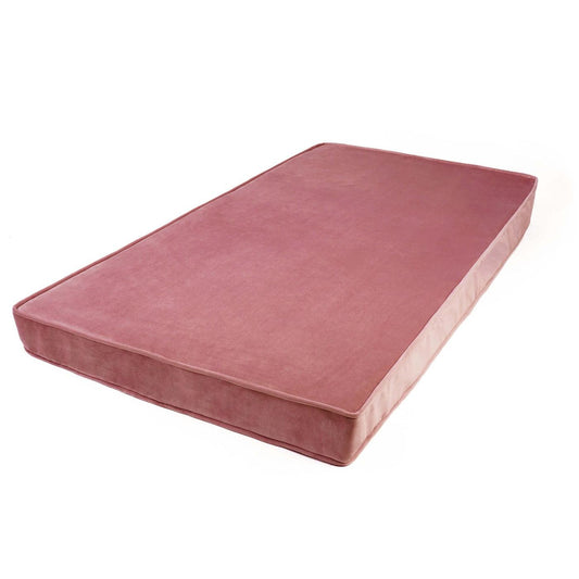 Velvet Mattress Old Rose by bettys home on white background, dusty rose velvet mat for kids room