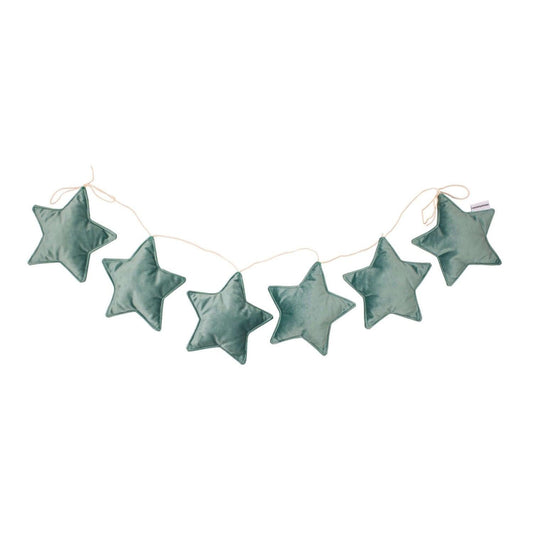 Velvet Star Garland Mint by bettys home unique kids room decoration