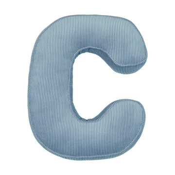 Corduroy Letter Cushion C by Bettys Home in blue 