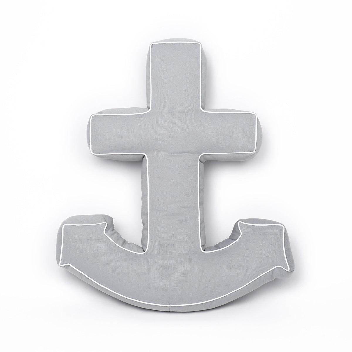 Anchor shaped cushion in grey by bettys home. nautical decoration for living room