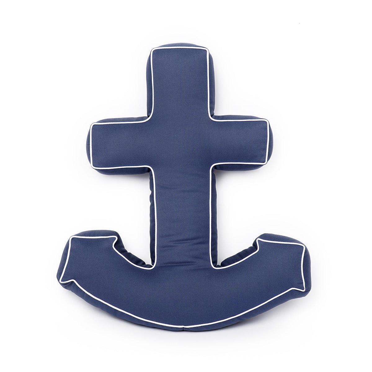 Anchor Cushion Navy | Anchor Shaped Cushion Navy - www.bettyshome.com
