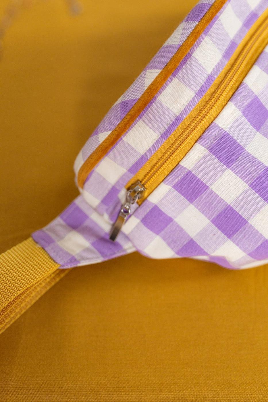 Hip Pack City | Fanny Pack | Gingham | Lilac - www.bettyshome.com