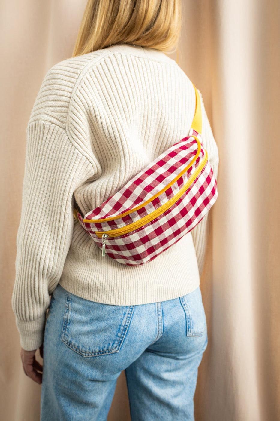 Hip Pack City | Fanny Pack | Gingham | Red Plum - www.bettyshome.com