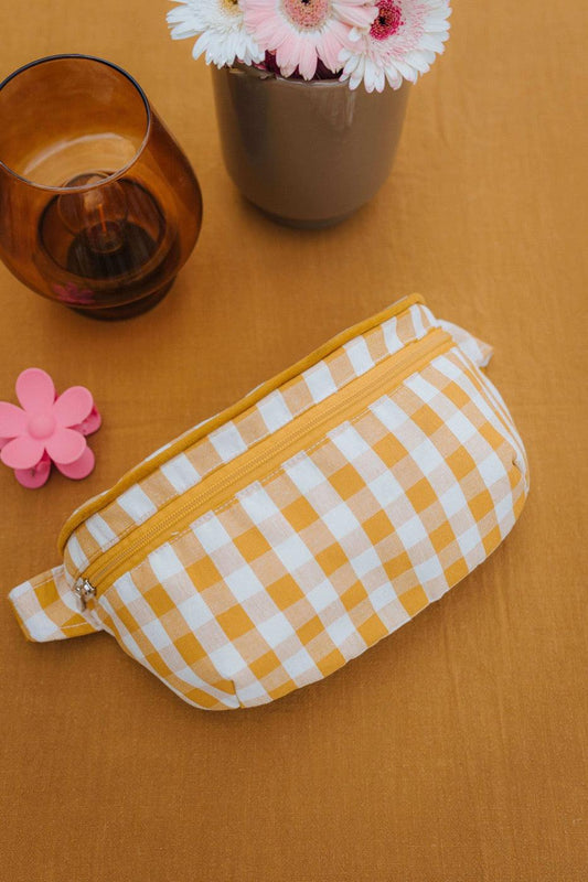 Bettys Home Fanny Pack Gingham in Sunflower. Hip Pack. 2