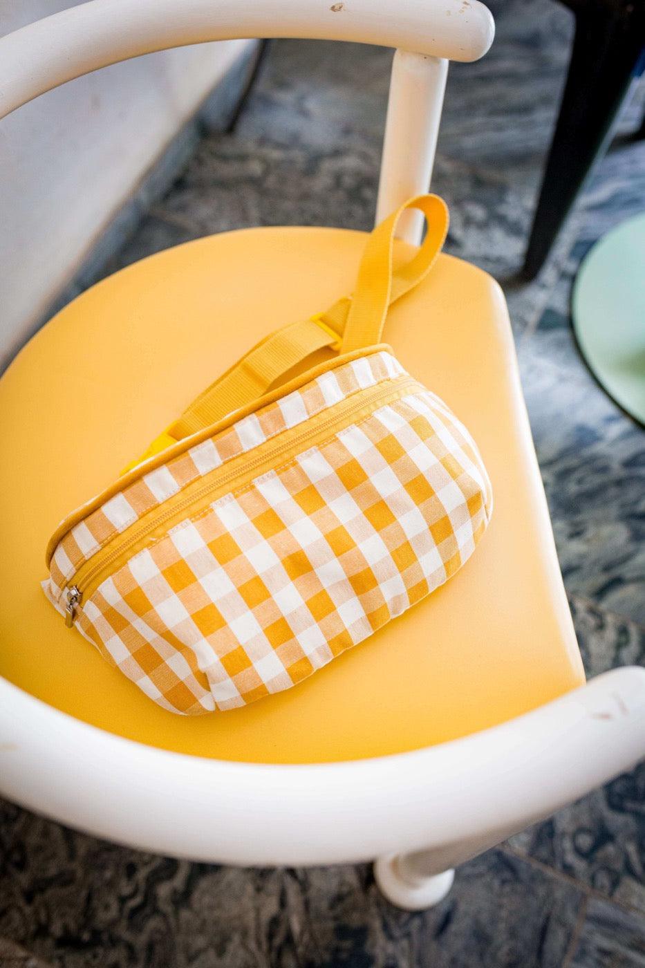 Bettys Home Fanny Pack Gingham in Sunflower. Hip Pack. 9