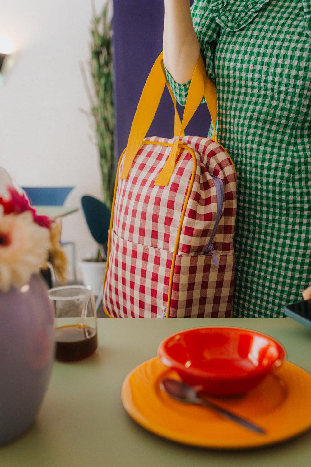 red gingham backpack by bettys home city woman backpack for laptop 