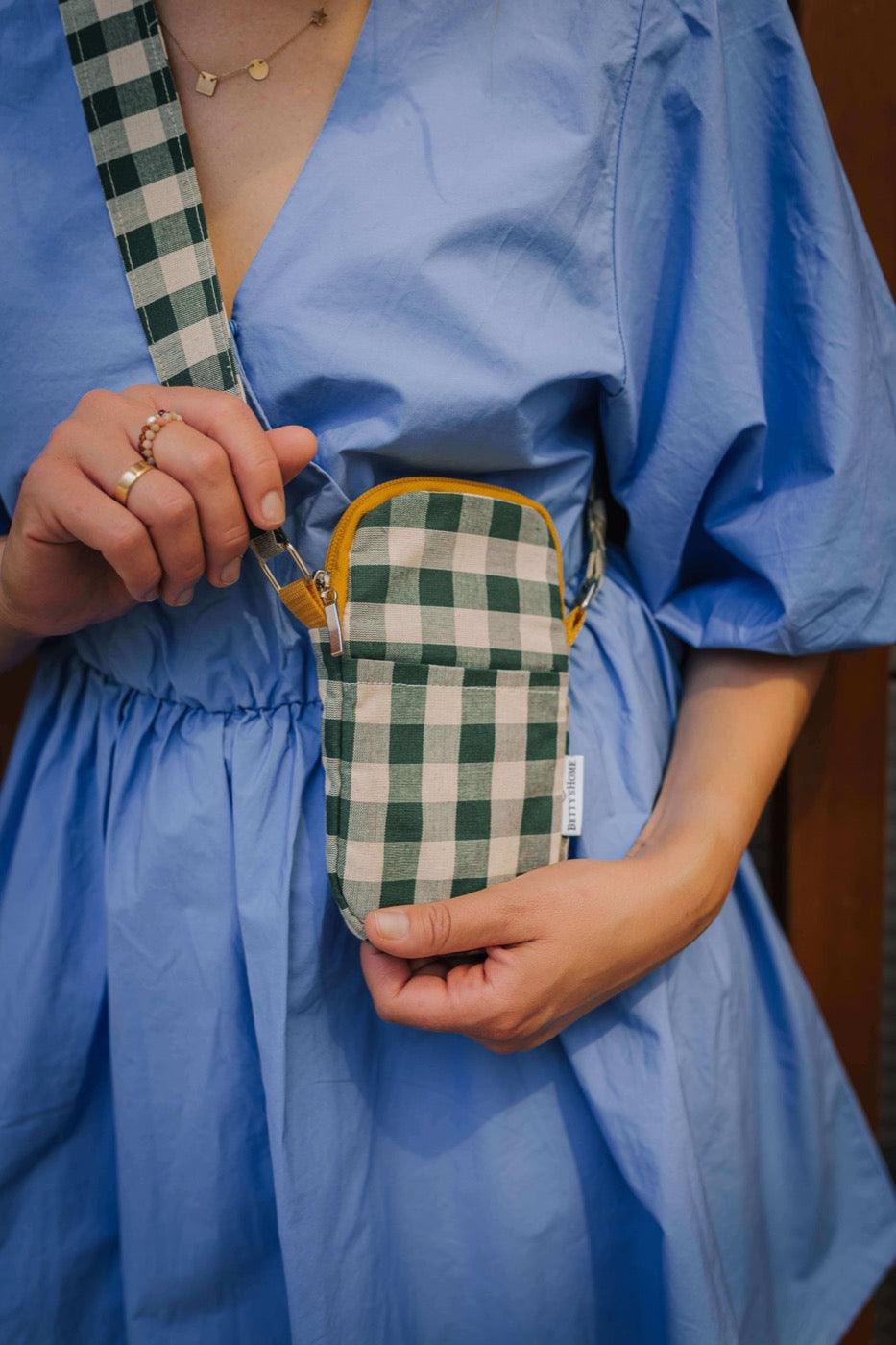 Phone Pouch | Gingham | Green Grass - www.bettyshome.com